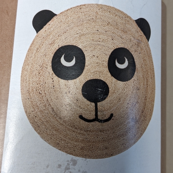 Kids By Kirkton House - Kids Panda Bear Jute Rug - Picture 3 of 5